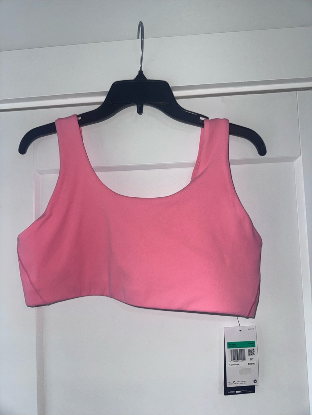 Nike Pink Scoop-Neck Crop Bodysuit Top